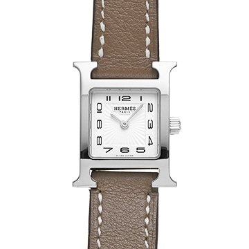 エルメス Hウォッチ ミニ HH1.110.131/WW18 ホワイト レディース 時計 【中古】【wristwatch】