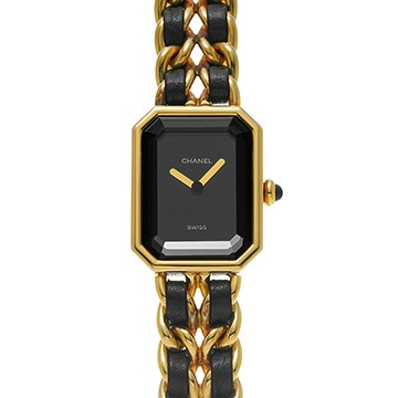 シャネル プルミエール L H0001 ブラック レディース 時計 【中古】【wristwatch】