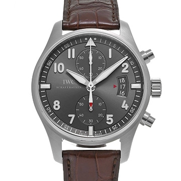 IWC パイロットウォッチ スピットファイア クロノグラフ IW387802 スレート メンズ 時計 【中古】【wristwatch】