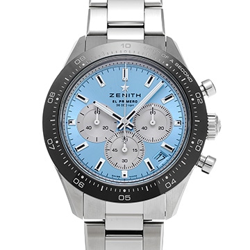 ゼニス クロノマスター スポーツ ヨシダ スペシャルエディション 03.3106.3600/55.M3100 アイスブルー/シルバー メンズ 時計 【中古】【wristwatch】