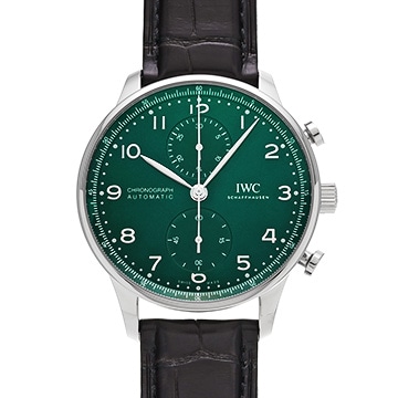 IWC ポルトギーゼ クロノグラフ IW371615 グリーン メンズ 時計 【中古】【wristwatch】