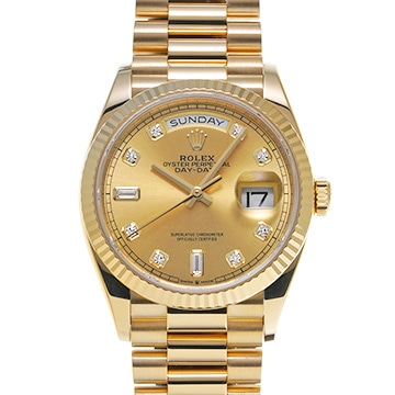 ロレックス デイデイト 36 128238A シャンパン/ダイヤモンド メンズ 時計 【中古】【wristwatch】