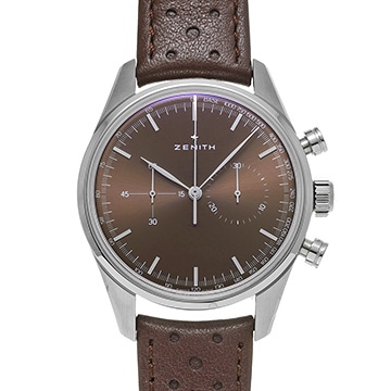 ゼニス クロノマスター ヘリテージ 146 38mm 03.2150.4069/75.C806 ブラウン メンズ 時計 【中古】【wristwatch】