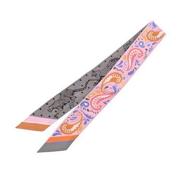 エルメス ツイリー GUEPARDS BANDANA マルチカラー/ピンク系 064179S シルク100％ レディース 【新品】【other】