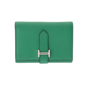 エルメス ベアン コンビネ ミント シェーブル レディース 財布 【中古】【purse】