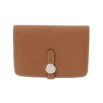 エルメス ドゴン コンパクト ゴールド トゴ レディース 財布 【中古】【purse】