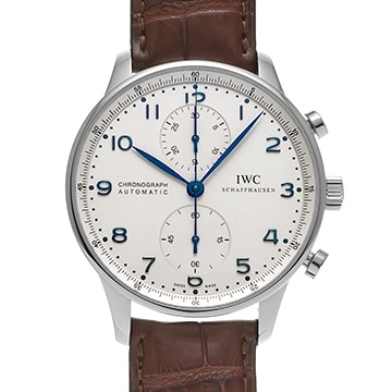 IWC ポルトギーゼ クロノグラフ IW371417 シルバー メンズ 時計 【中古】【wristwatch】