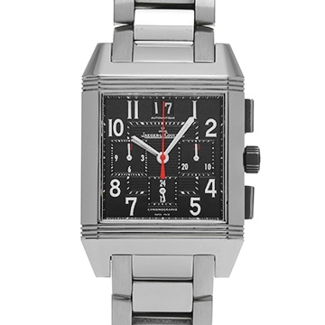 ジャガー ルクルト レベルソ スクアドラ クロノグラフ GMT Q701867P ブラック メンズ 時計 【中古】【wristwatch】