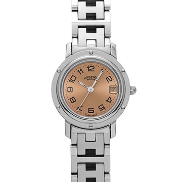 エルメス クリッパー CL4.210 ピンク レディース 時計 【中古】【wristwatch】
