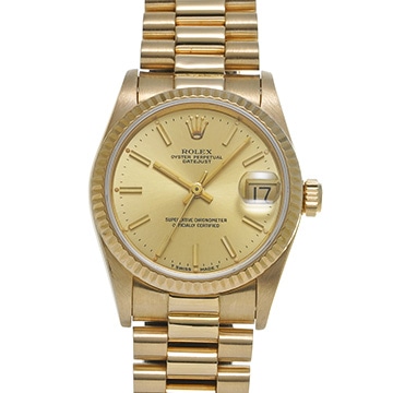 ロレックス デイトジャスト 68278 シャンパン ユニセックス 時計 【中古】【wristwatch】
