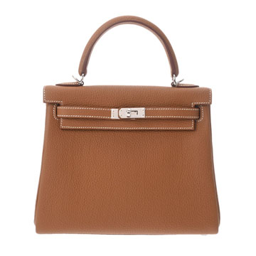エルメス ケリー 25 内縫い 2WAY   ゴールド トゴ レディース バッグ 【未使用】【bag】