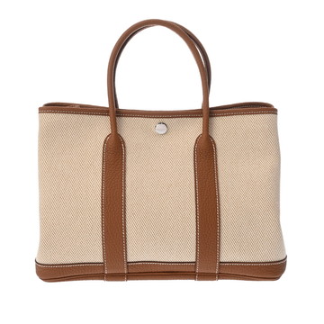 エルメス ガーデンパーティ TPM エクリュ/ゴールド トワルGM/ネゴンダ レディース バッグ 【未使用】【bag】