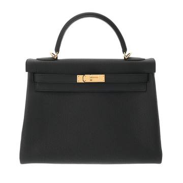 エルメス ケリー 32 内縫い 2WAY ブラック トゴ レディース バッグ 【中古】【bag】
