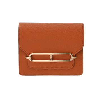 エルメス ルリ スリムウォレット ボディロン シェーブル ユニセックス 財布 【中古】【purse】