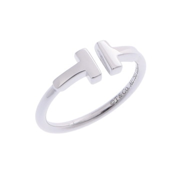 ティファニー Tワイヤーリング ゴールド K18ホワイトゴールド WG レディース ジュエリー 【中古】【jewelry】