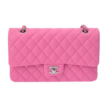 シャネル マトラッセ Wフラップ Wチェーンショルダー 25cm ピンク A01112 ラムスキン レディース バッグ 【中古】【bag】