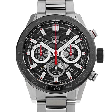 タグ ホイヤー カレラ キャリバーホイヤー02 クロノグラフ CBG2010.BA0662 ブラック メンズ 時計 【中古】【wristwatch】