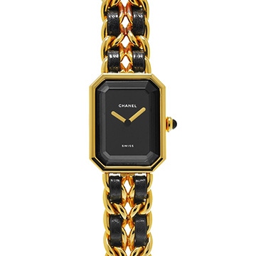 シャネル プルミエール M H0001 ブラック レディース 時計 【中古】【wristwatch】