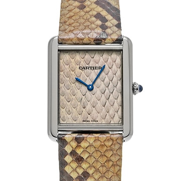 カルティエ タンクソロ LM パイソンモチーフ W5200021 パイソン柄 メンズ 時計 【中古】【wristwatch】