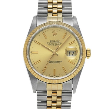ロレックス デイトジャスト 16233 シャンパン メンズ 時計 【中古】【wristwatch】