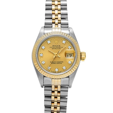 ロレックス デイトジャスト 69173G シャンパン/ダイヤモンド レディース 時計 【中古】【wristwatch】