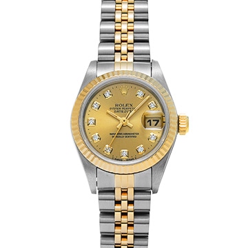 ロレックス デイトジャスト 69173G シャンパン/ダイヤモンド レディース 時計 【中古】【wristwatch】