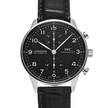 IWC ポルトギーゼ クロノグラフ IW371447 ブラック メンズ 時計 【中古】【wristwatch】