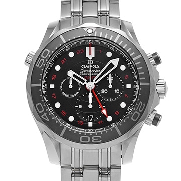 オメガ シーマスター ダイバー300 コーアクシャル クロノグラフ GMT 212.30.44.52.01.001 ブラック メンズ 時計 【中古】【wristwatch】