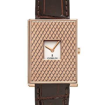 コルム ゴールデンブック 56.382.55 ピンクゴールド/ホワイト メンズ 時計 【中古】【wristwatch】