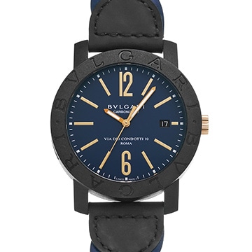 ブルガリ ブルガリブルガリ カーボンゴールド BBP40C3CGLD ブルー メンズ 時計 【中古】【wristwatch】