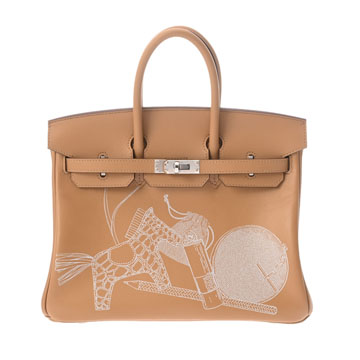 エルメス バーキン 25 インアンドアウト ビスキュイ ヴォースイフト レディース バッグ 【未使用】【bag】