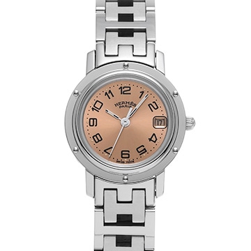 エルメス クリッパー CL4.210 ピンク レディース 時計 【中古】【wristwatch】
