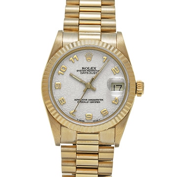 ロレックス デイトジャスト 68278 ホワイト ユニセックス 時計 【中古】【wristwatch】