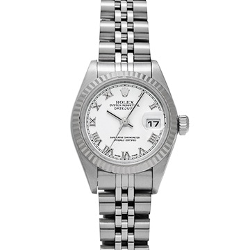 ロレックス デイトジャスト 79174 ホワイト レディース 時計 【中古】【wristwatch】