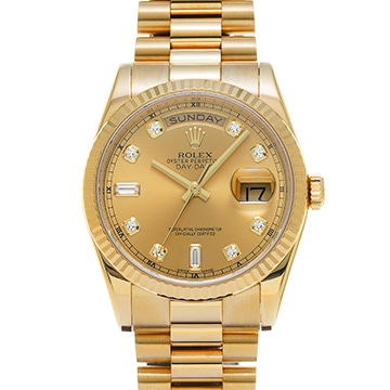 ロレックス デイデイト 118238A シャンパン/ダイヤモンド メンズ 時計 【中古】【wristwatch】