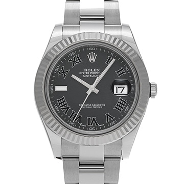 ロレックス デイトジャスト II 116334 グレー メンズ 時計 【中古】【wristwatch】