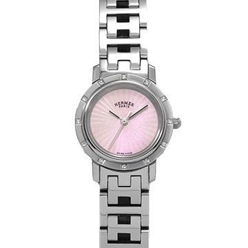 エルメス クリッパー ナクレ CL4.230.217/3796 ピンクシェル レディース 時計 【中古】【wristwatch】