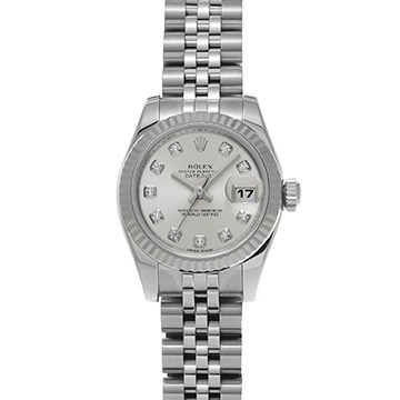 ロレックス デイトジャスト 179174G シルバー/ダイヤモンド レディース 時計 【中古】【wristwatch】