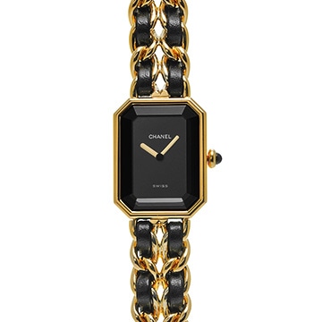 シャネル プルミエール L H0001 ブラック レディース 時計 【中古】【wristwatch】