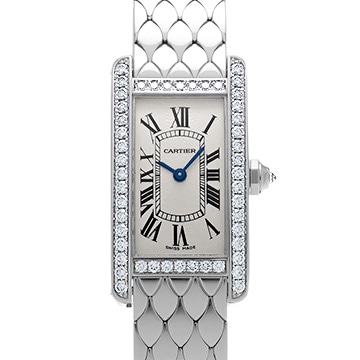 カルティエ タンク アメリカンSM WB710009 シルバー レディース 時計 【中古】【wristwatch】