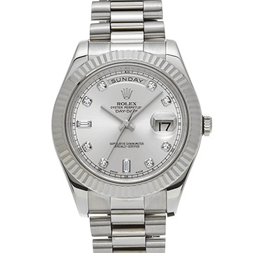 ロレックス デイデイトII 218239A シルバー/ダイヤモンド メンズ 時計 【中古】【wristwatch】