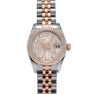ロレックス デイトジャスト 179171G ピンクコンピュータ/ダイヤモンド レディース 時計 【中古】【wristwatch】