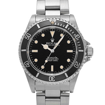 ロレックス サブマリーナ ティファニーダブルネーム 14060 ブラック メンズ 時計 【中古】【wristwatch】