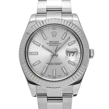 ロレックス デイトジャスト II 116334 シルバー メンズ 時計 【中古】【wristwatch】