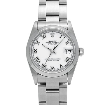 ロレックス デイトジャスト 31 68240 ホワイト ユニセックス 時計 【中古】【wristwatch】