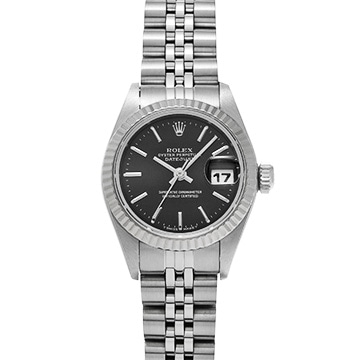 ロレックス デイトジャスト 69174 ブラック レディース 時計 【中古】【wristwatch】
