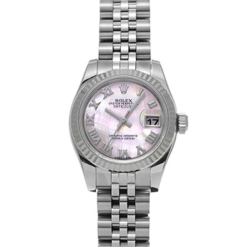 ロレックス デイトジャスト 179174NR ピンクシェル レディース 時計 【中古】【wristwatch】