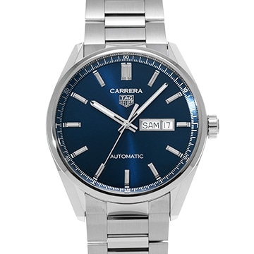 タグ ホイヤー カレラ キャリバー5 デイデイト WBN2012.BA0640 ブルー メンズ 時計 【中古】【wristwatch】