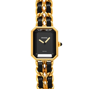 シャネル プルミエール L H0001 ブラック レディース 時計 【中古】【wristwatch】