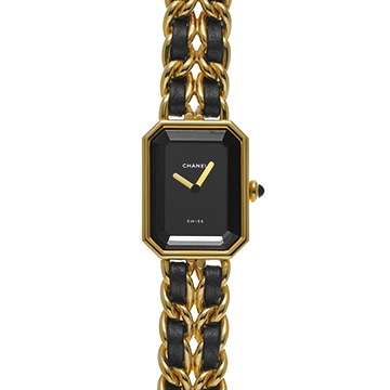 シャネル プルミエール L H0001 ブラック レディース 時計 【中古】【wristwatch】